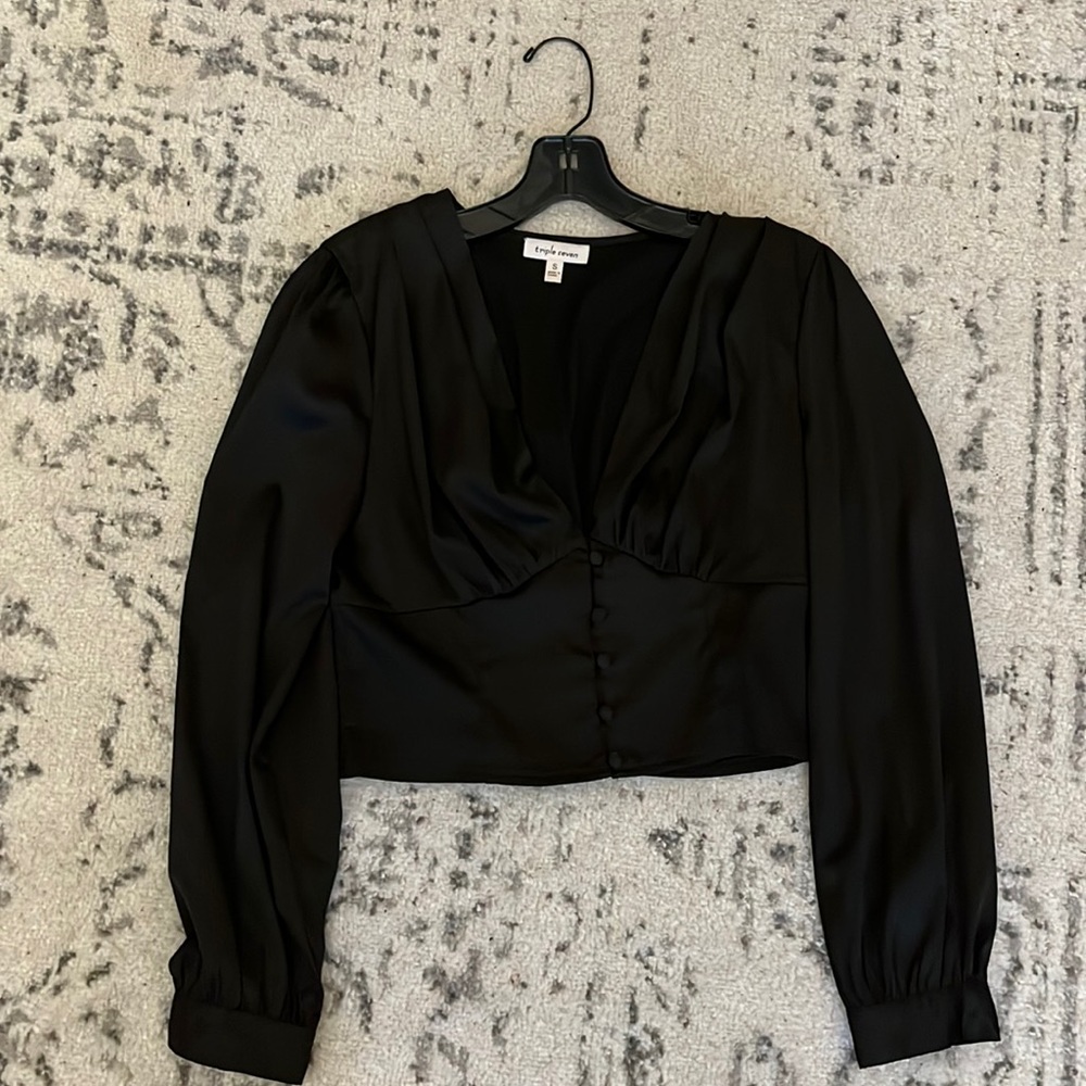 M Boutique Satin Bustier Crop Top (S)